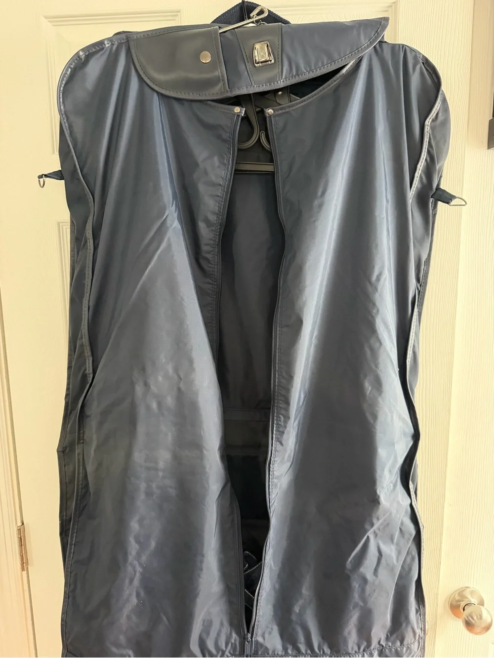 American Tourister Black Garment Bag with Red Zipper Accent